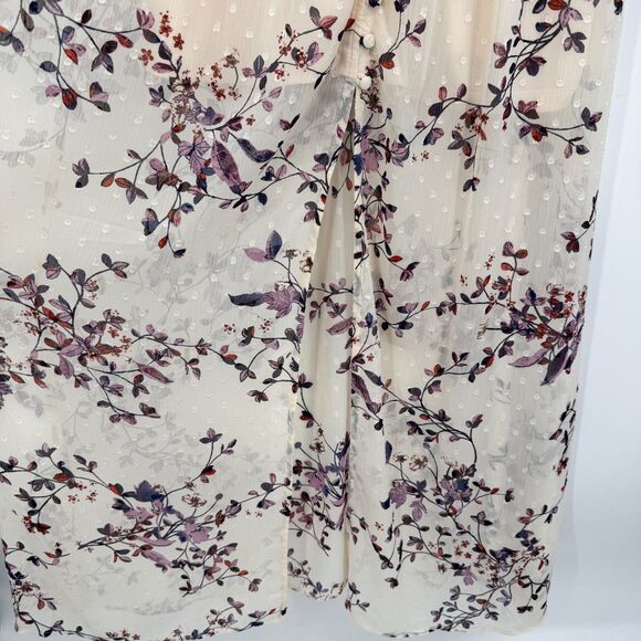 Lovestitch Floral Maxi Dress - Cream and Purple - Picture 3 of 7
